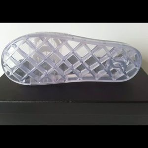 Chanel pool slides size 9 clear transparent